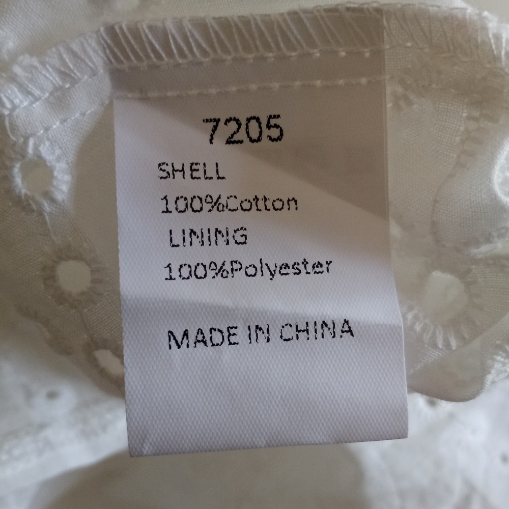 Kirundo White Eyelet Tie-Front Peplum Blouse Sz.M EUC - Picture 5 of 7